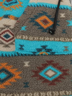 Hooded Aztec Sherpa Coat