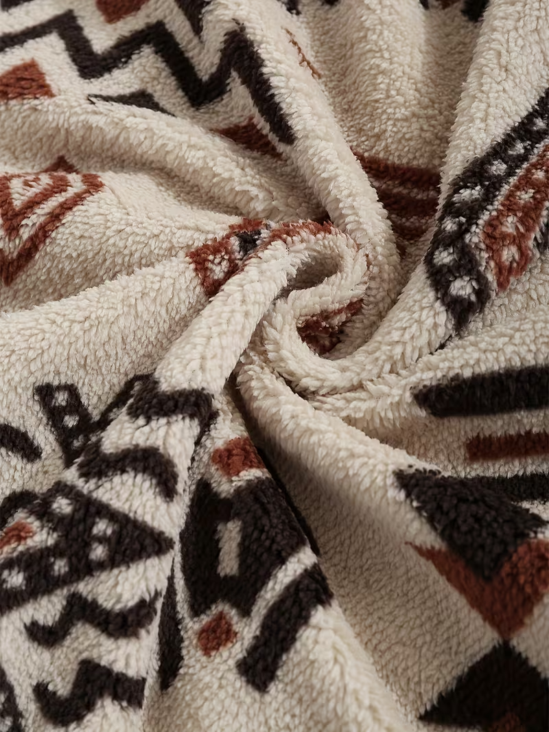 Aztec Half-Zip Sherpa Pullover