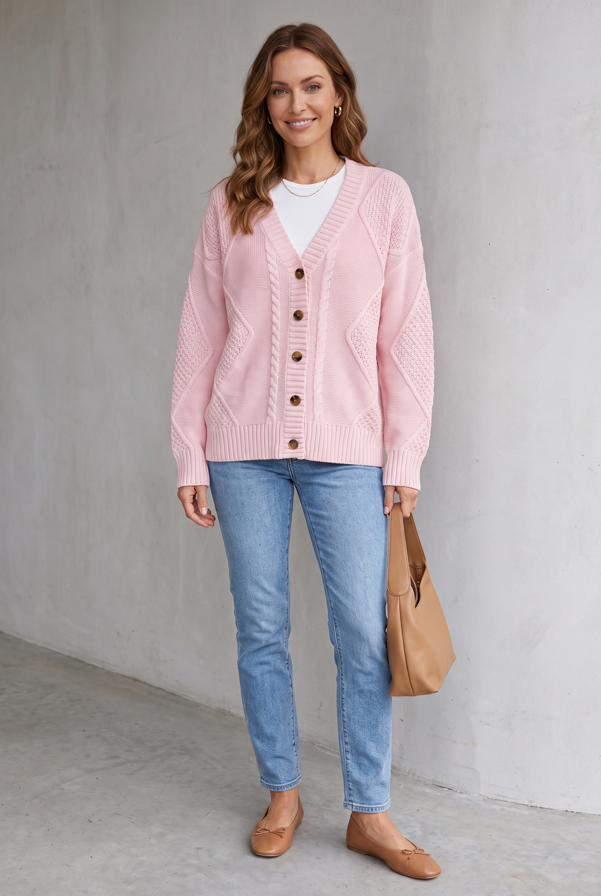 Lucinda | Cozy Cable-Knit Button Cardigan