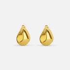 Modern Gold Tear Drop Earrings