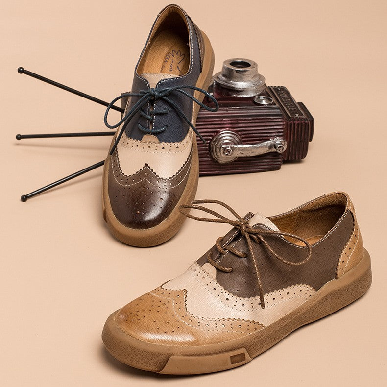 Noriel Brogue Leather Oxfords
