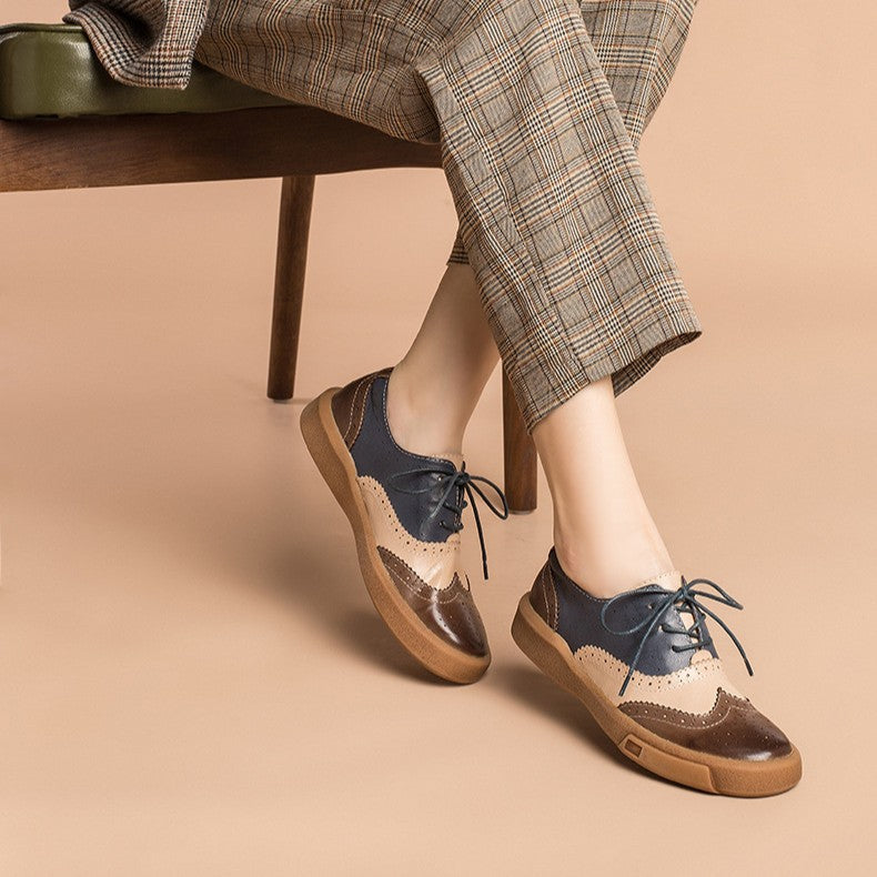 Noriel Brogue Leather Oxfords