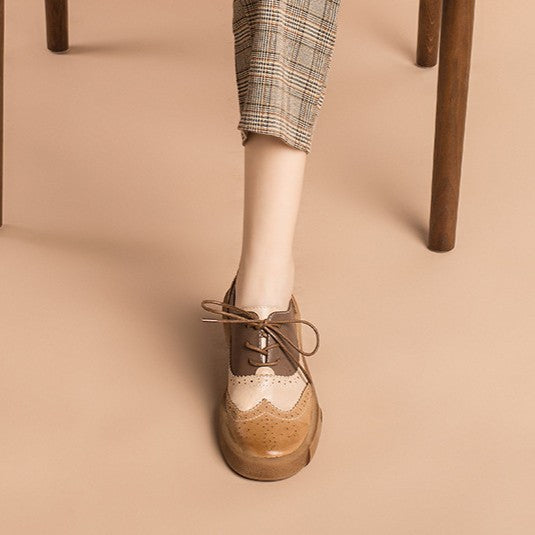 Noriel Brogue Leather Oxfords
