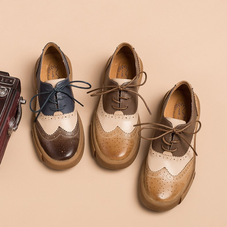 Noriel Brogue Leather Oxfords