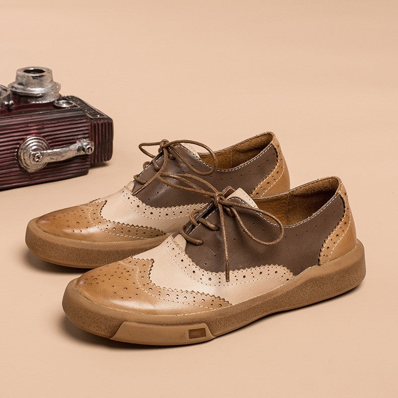 Noriel Brogue Leather Oxfords