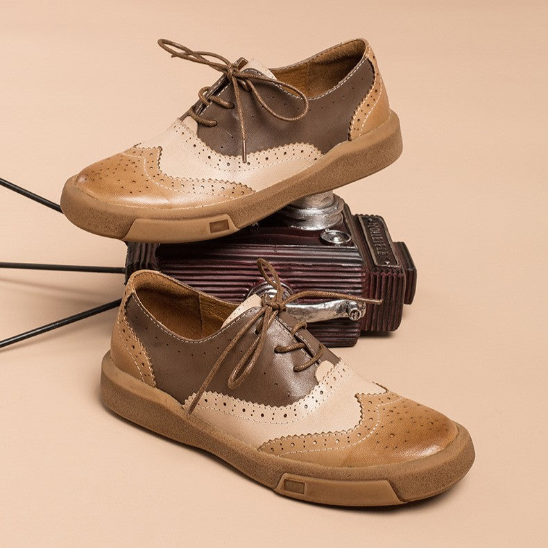 Noriel Brogue Leather Oxfords