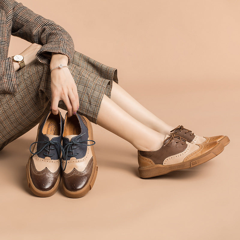 Noriel Brogue Leather Oxfords
