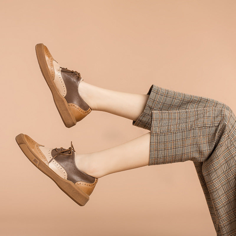 Noriel Brogue Leather Oxfords