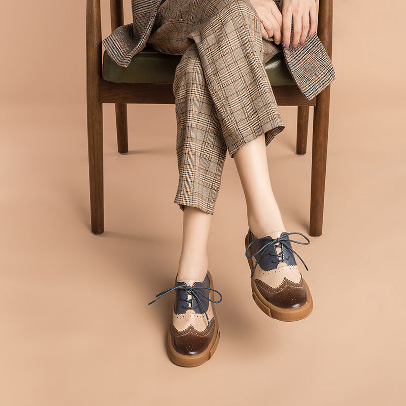 Noriel Brogue Leather Oxfords