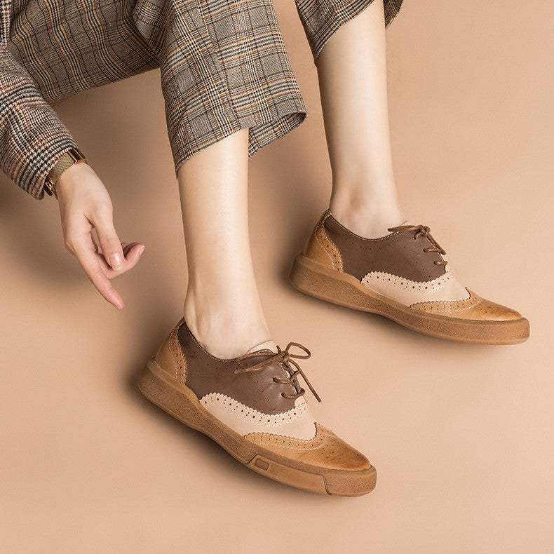 Noriel Brogue Leather Oxfords
