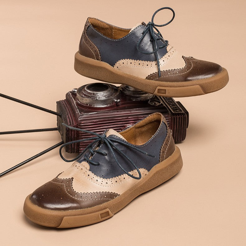 Noriel Brogue Leather Oxfords