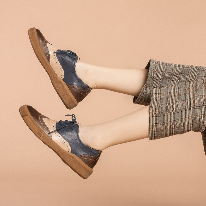 Noriel Brogue Leather Oxfords