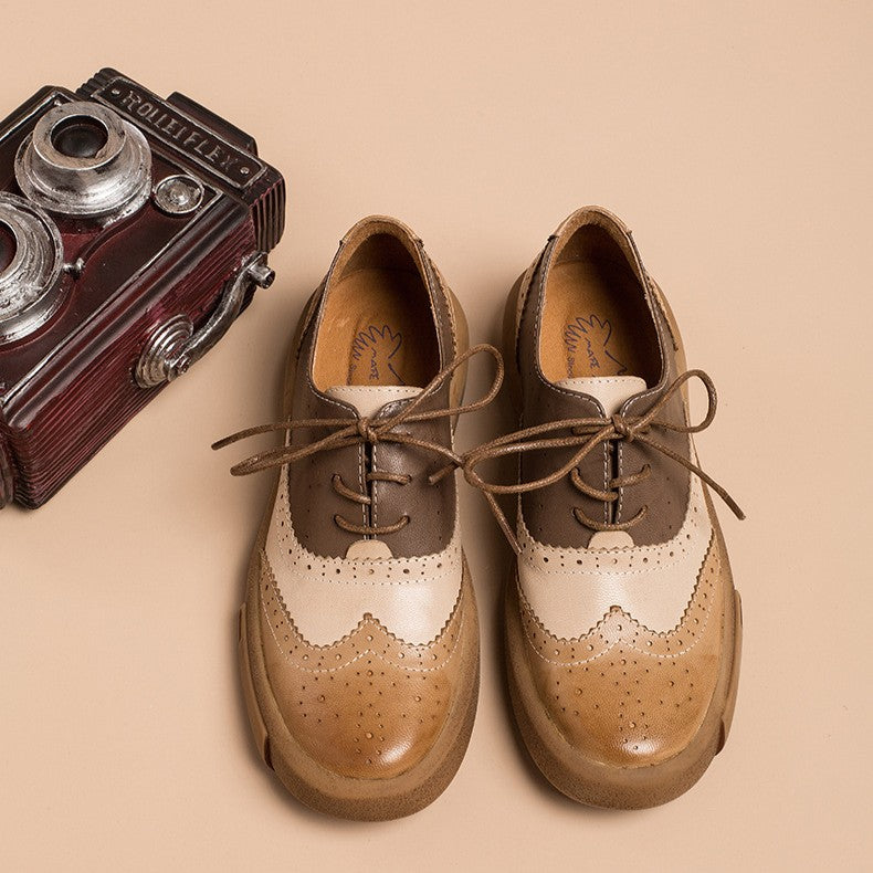 Noriel Brogue Leather Oxfords