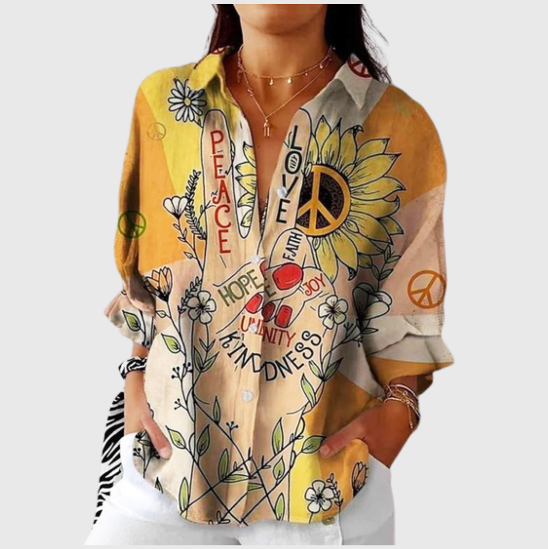 Lightweight Colourful Printed Blouse