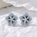 Azure Bloom Drop Earrings