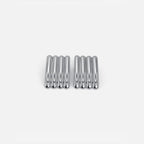 Artistic Silver Long Ribbed Earrings