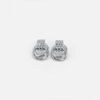 Graceful Silver Linked Knot Earrings