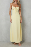 Soft Corset Charm Sleeveless Flowing Maxi Dress