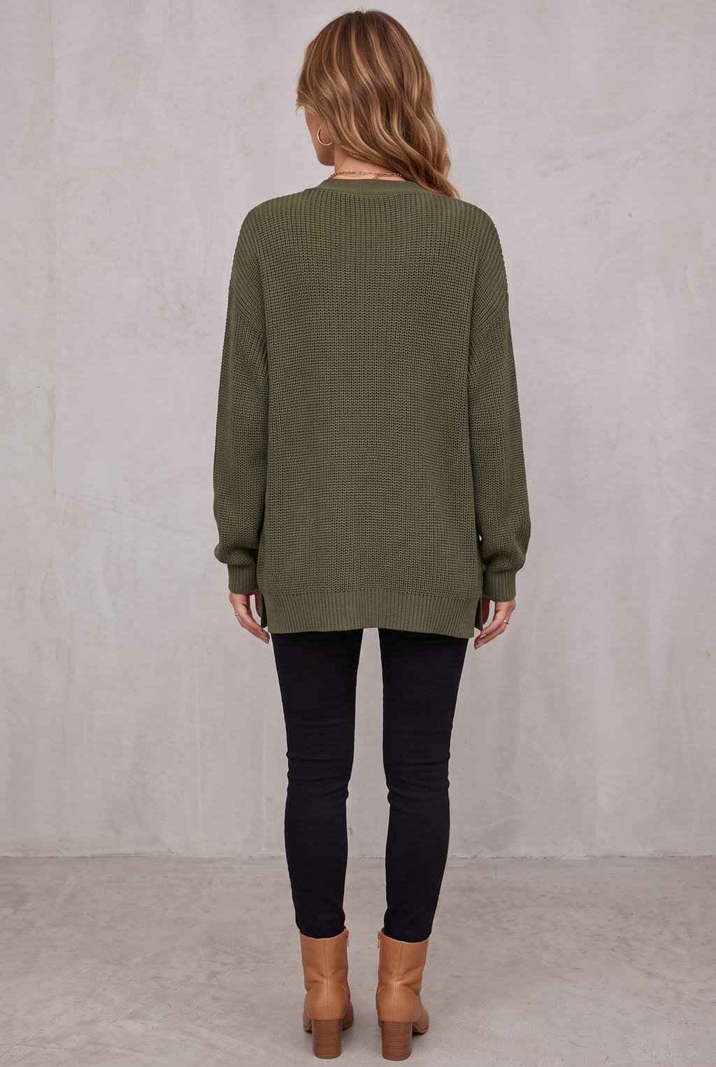 Anneliese | Open Front Pointelle Knit Cardigan with Drop Shoulder for Women