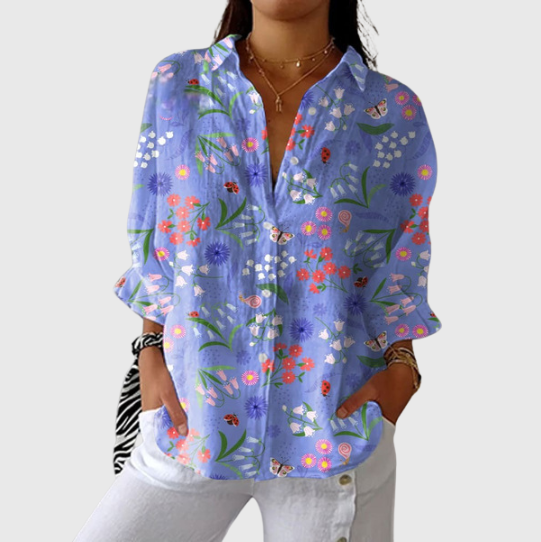 Lightweight Colourful Printed Blouse