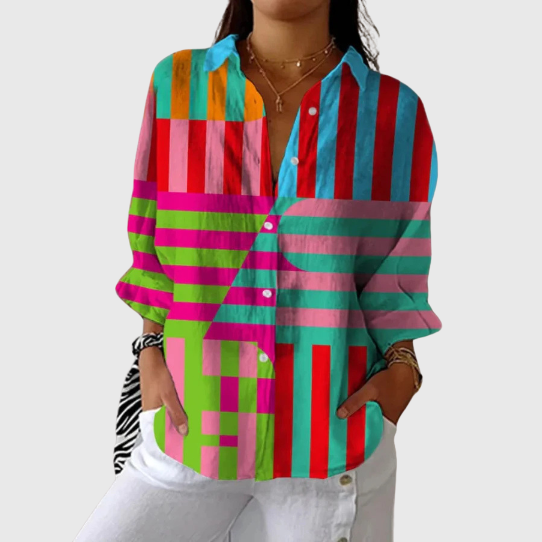 Lightweight Colourful Printed Blouse