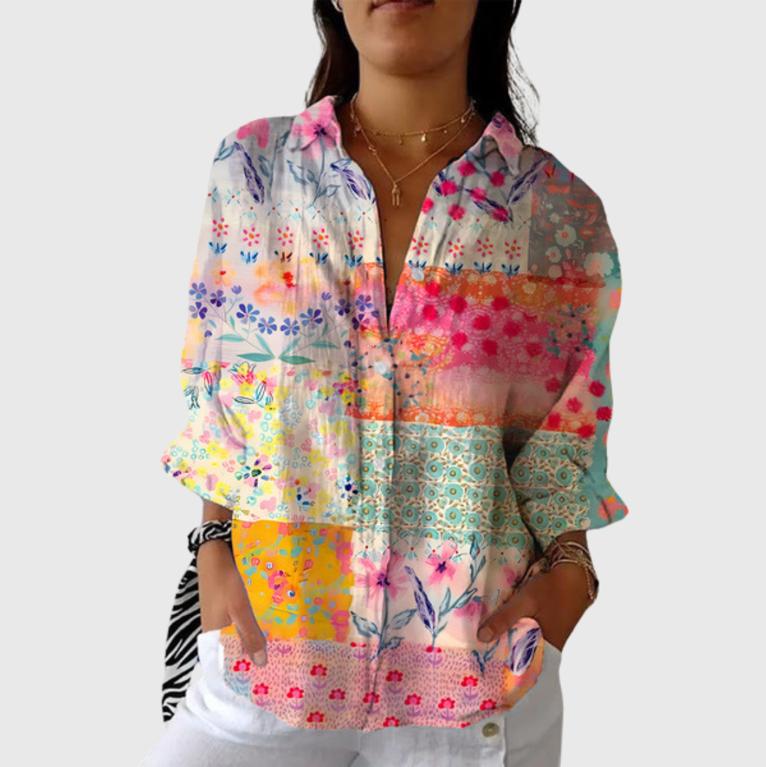 Lightweight Colourful Printed Blouse