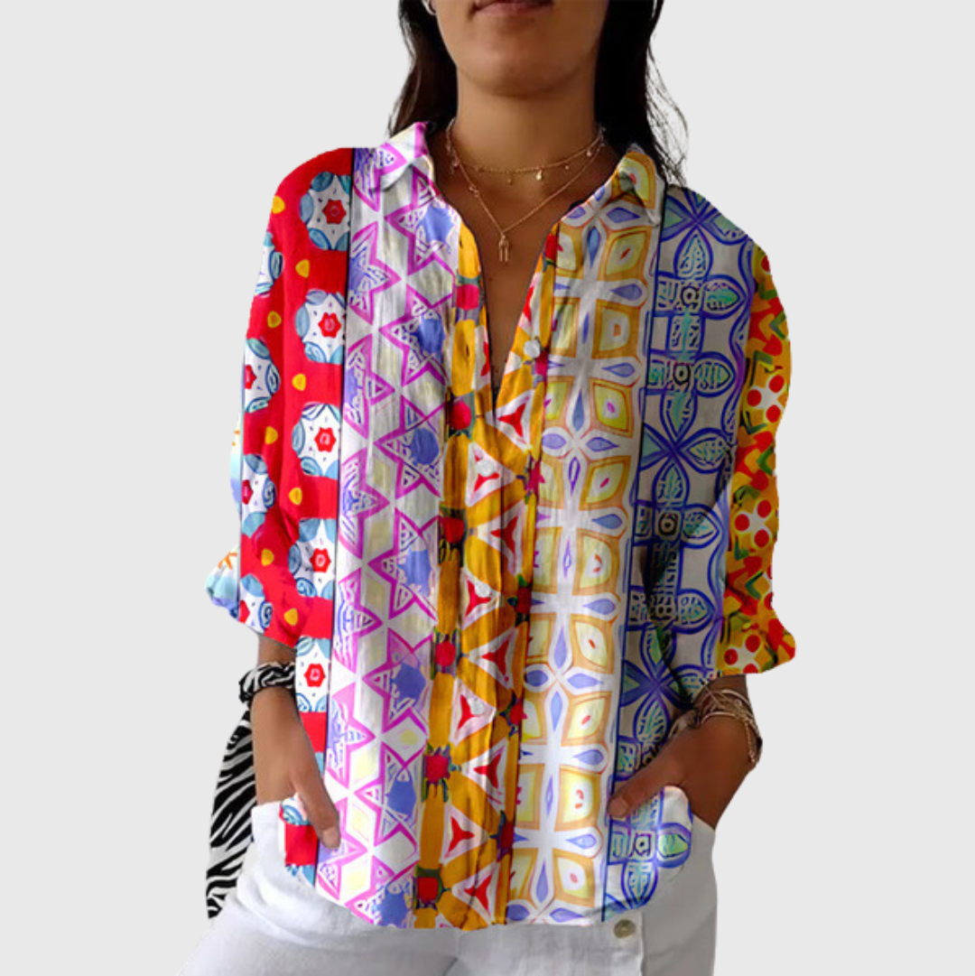 Lightweight Colourful Printed Blouse