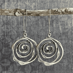 Maze Silver Vintage Earrings