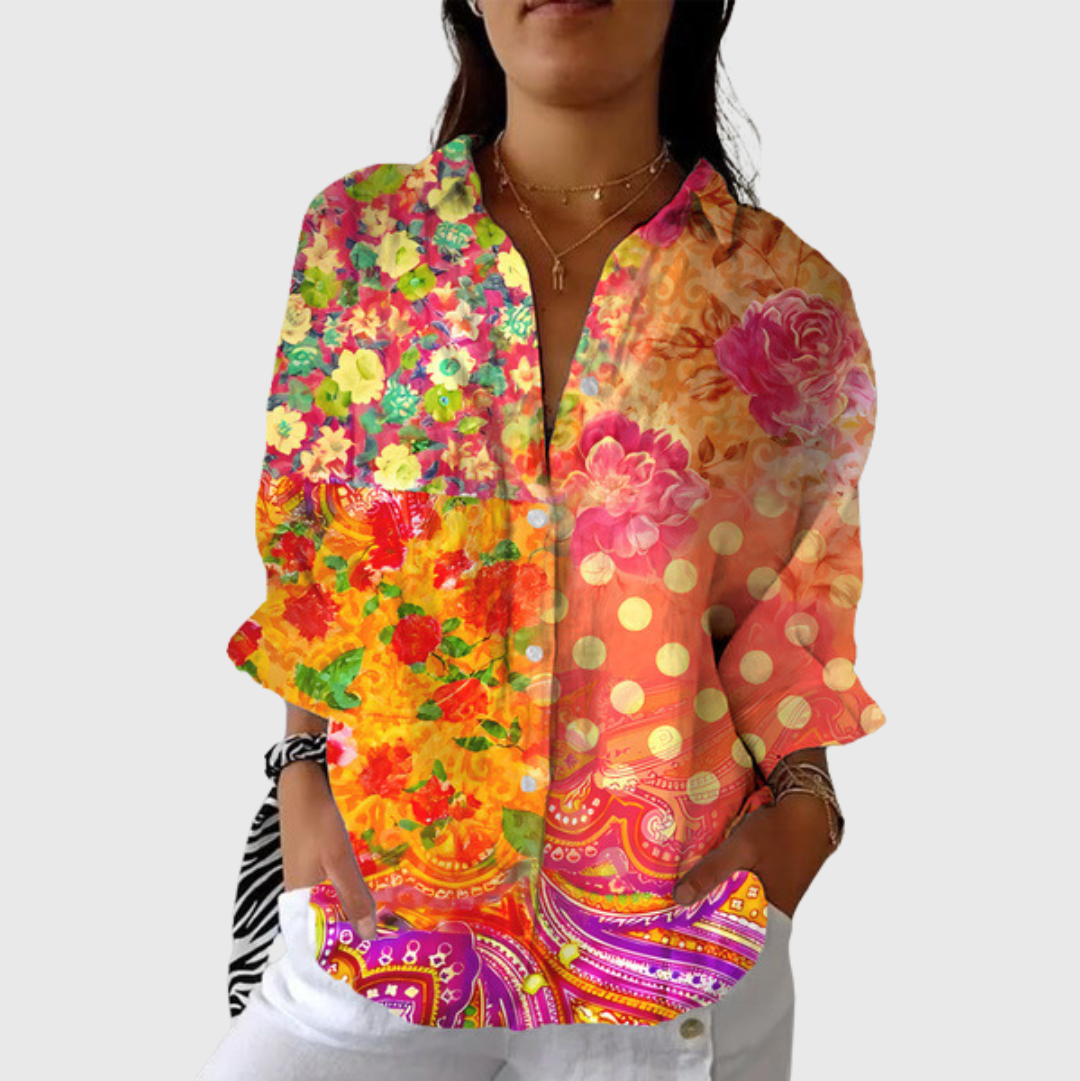 Lightweight Colourful Printed Blouse