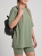 Colette | Short Sleeve Crew Neck Top And Biker Shorts Set