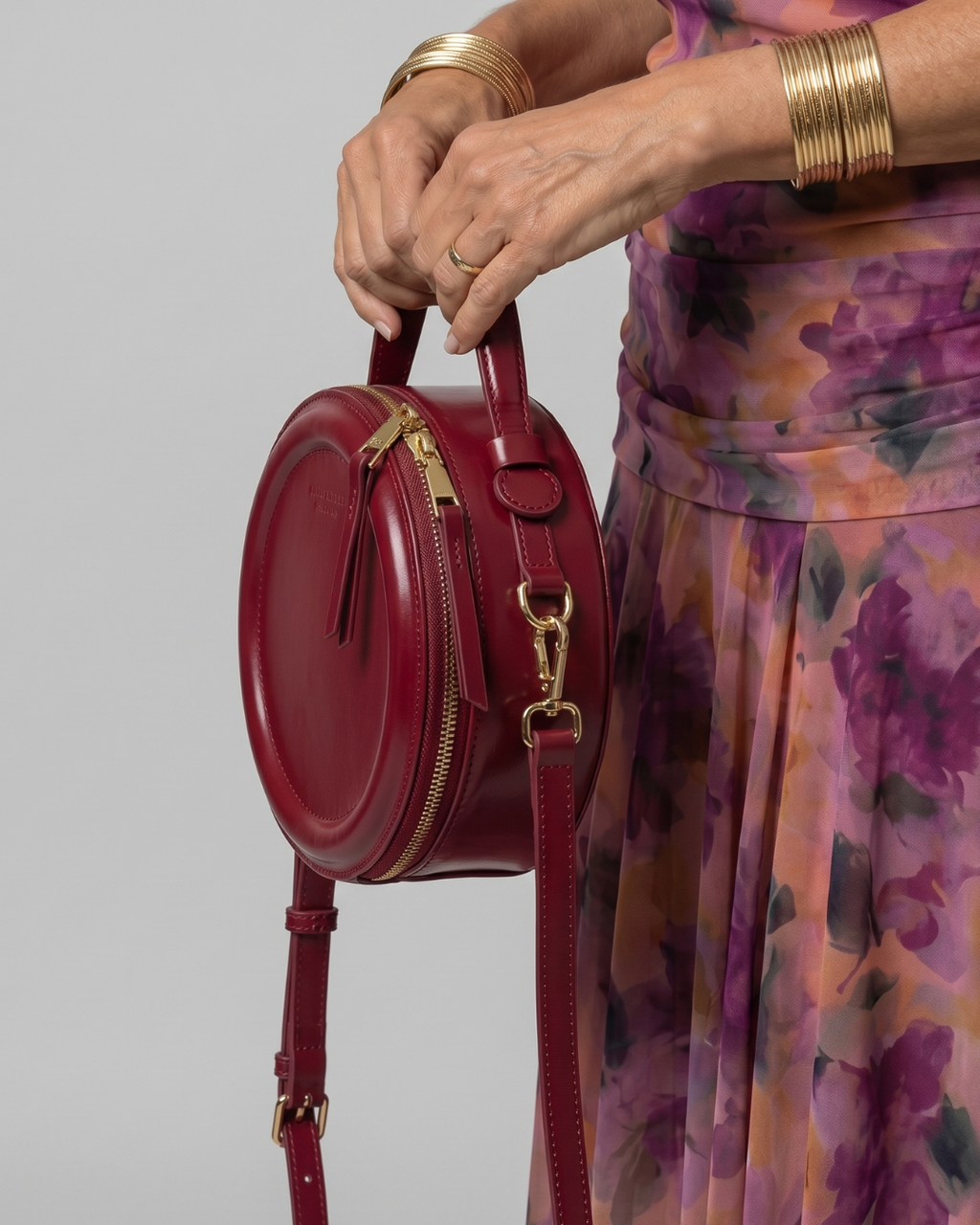 Oriana | Round Zip Crossbody Shoulder Bag