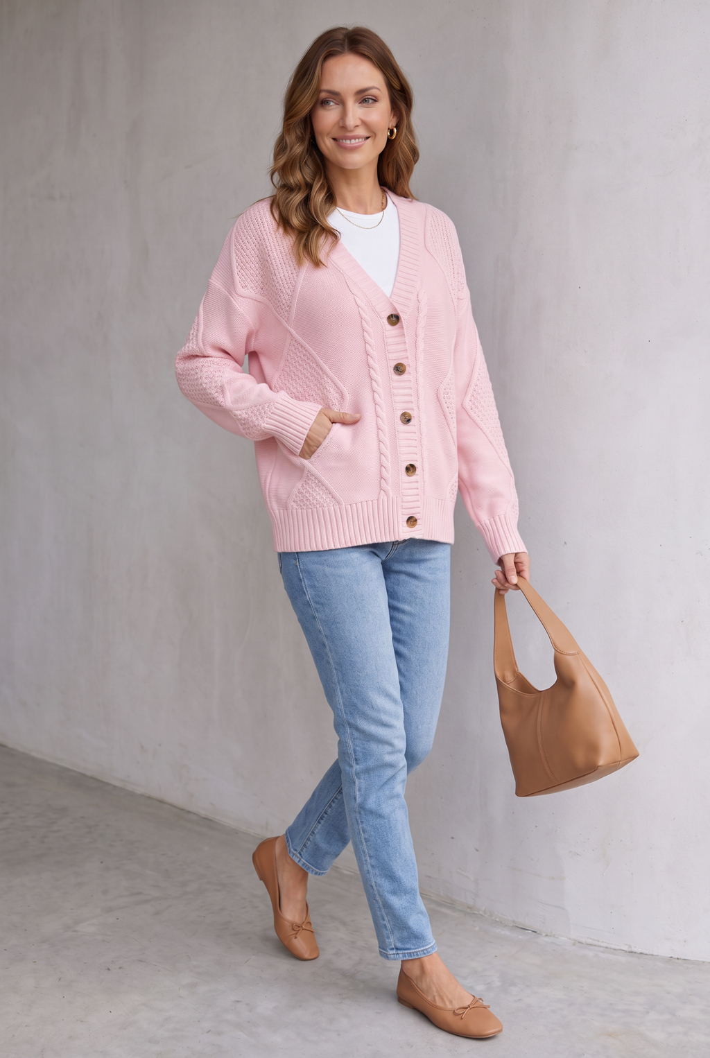 Lucinda | Cozy Cable-Knit Button Cardigan