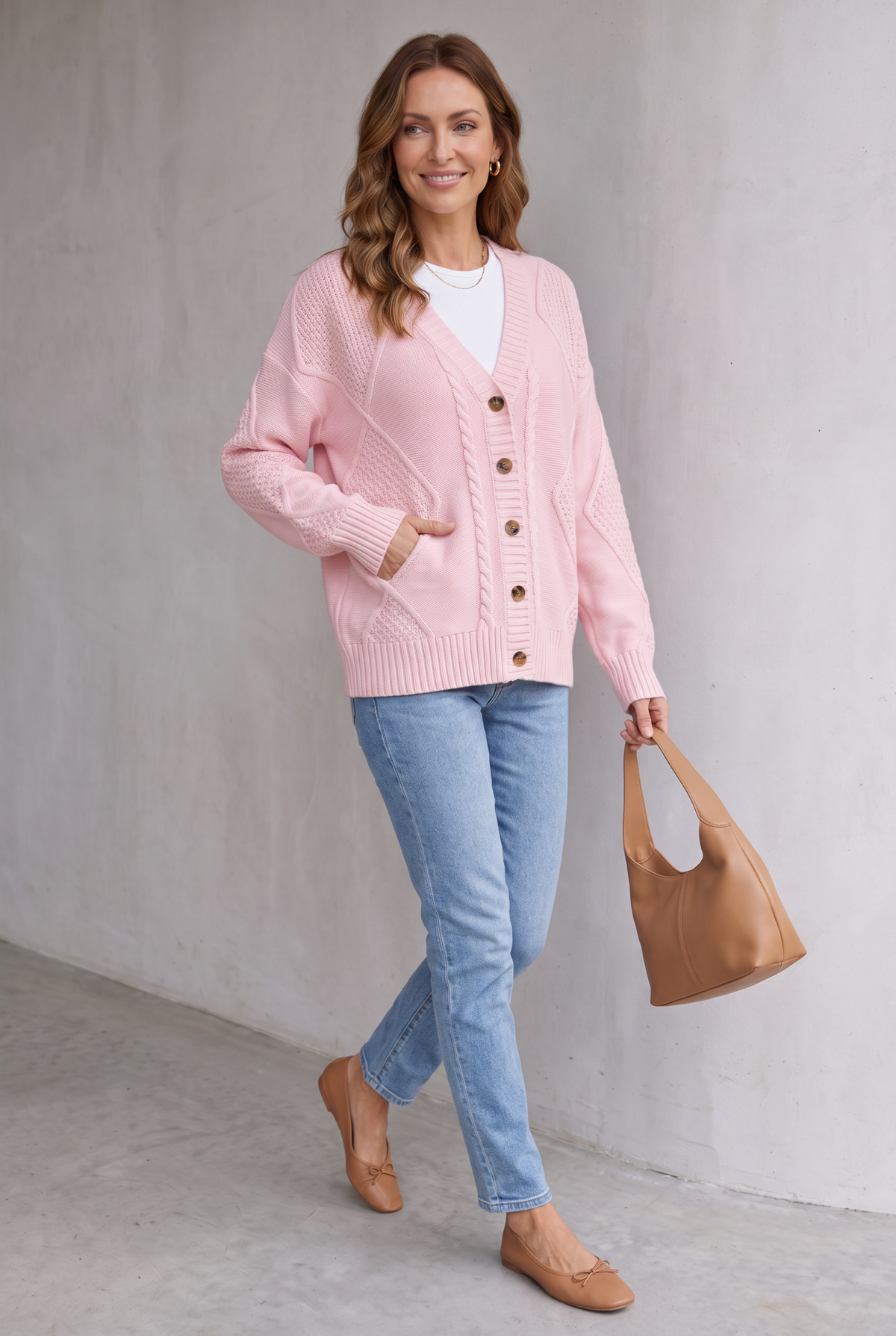 Lucinda | Cozy Cable-Knit Button Cardigan