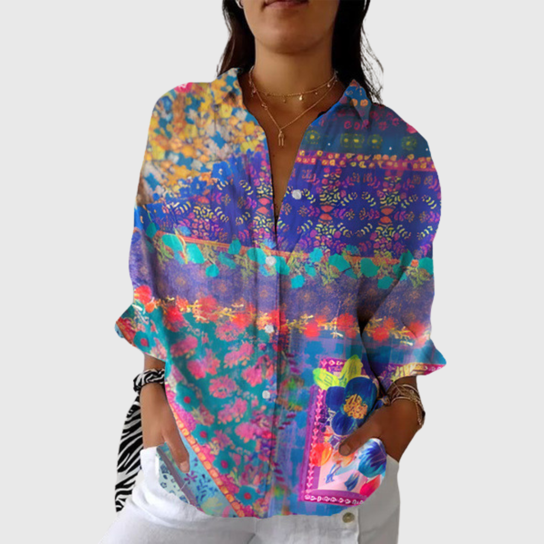 Lightweight Colourful Printed Blouse