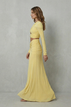 Radiant Allure Women’s Ruched Cutout Skirt Set