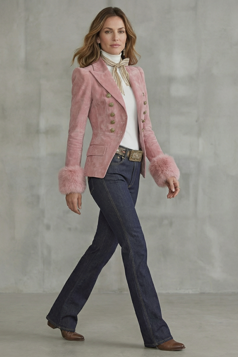 Tailored Slim Fit Elegance Suede Blazer