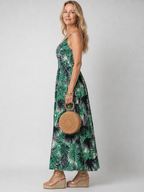 Maravelle | Sleeveless Floral Print Midi Dress