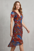Abstract Bohemian Allure Midi Dress