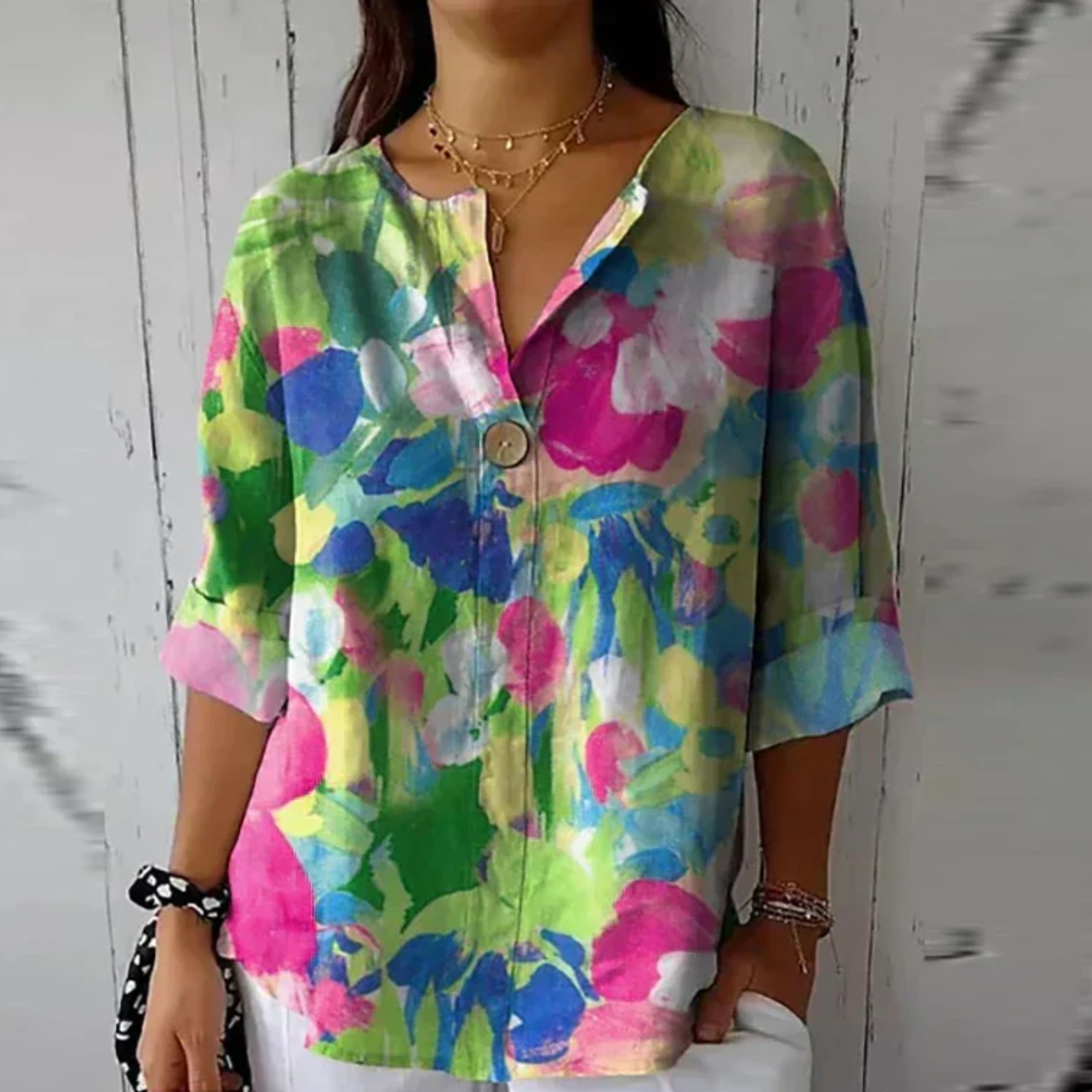 Chic Floral Print Blouse