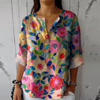 Chic Floral Print Blouse