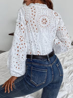 Embroidered Long-Sleeve Blouse