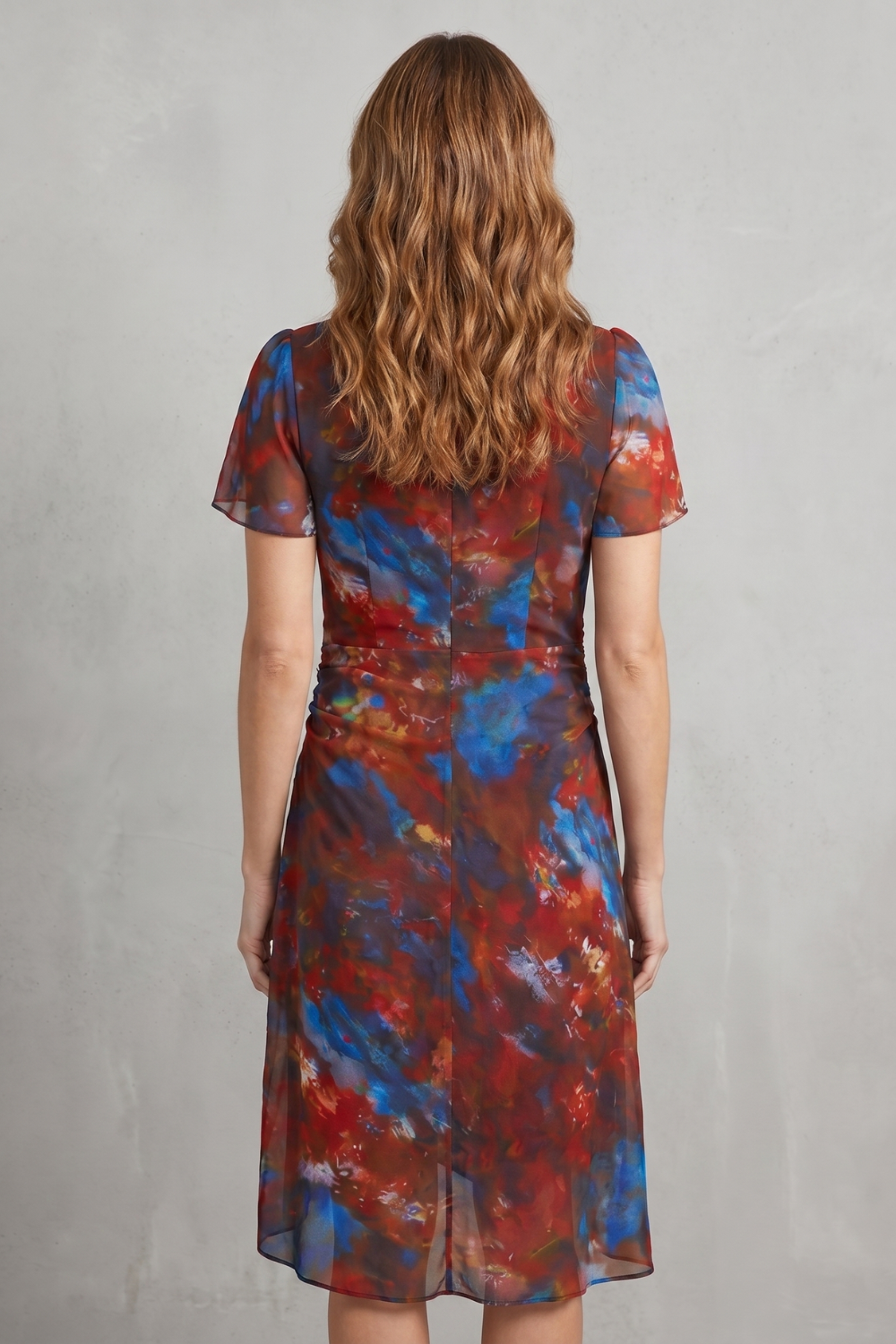 Abstract Bohemian Allure Midi Dress