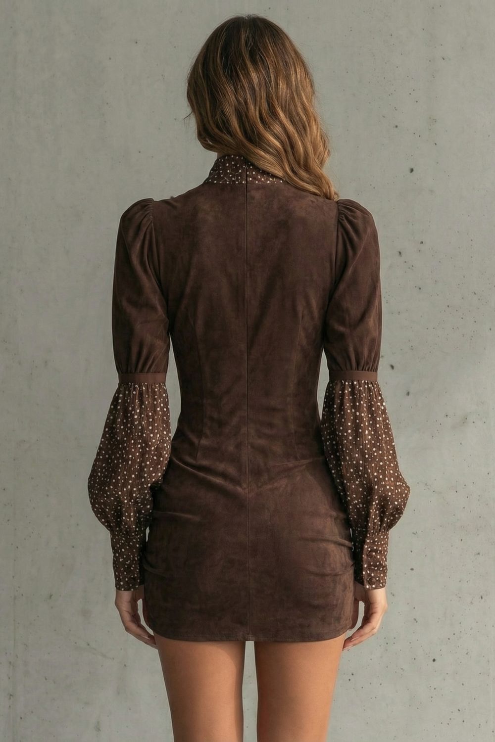 Vintage Puff Sleeve Mini Dress