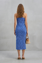 Sculpted Crochet Bloom Textured Midi Dress