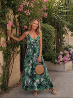 Maravelle | Sleeveless Floral Print Midi Dress
