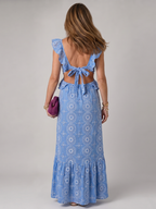 Alure | Sleeveless Ruffle Detail Midi Dress