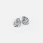 Graceful Silver Linked Knot Earrings