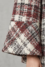 Rosélle – Vintage check flair – Wool cape coat