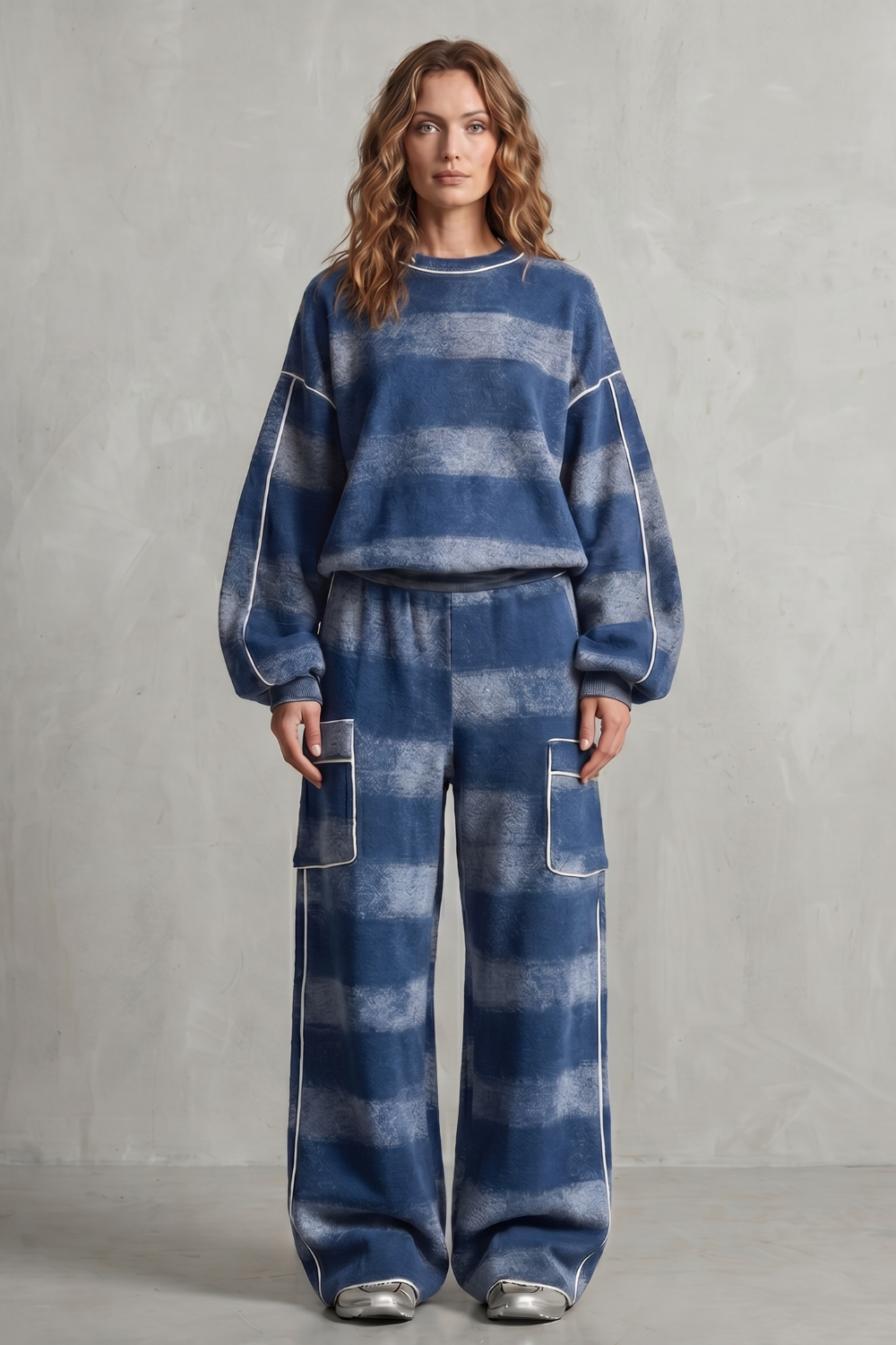 Distressed Plaid Street Style Two Piece Set