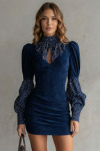 Vintage Puff Sleeve Mini Dress